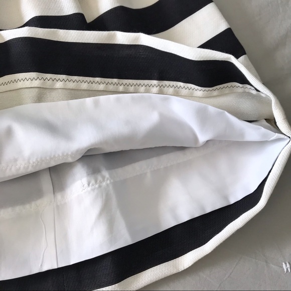 LOFT | Black & White Striped Mini Dress w/Pockets - Picture 4 of 4